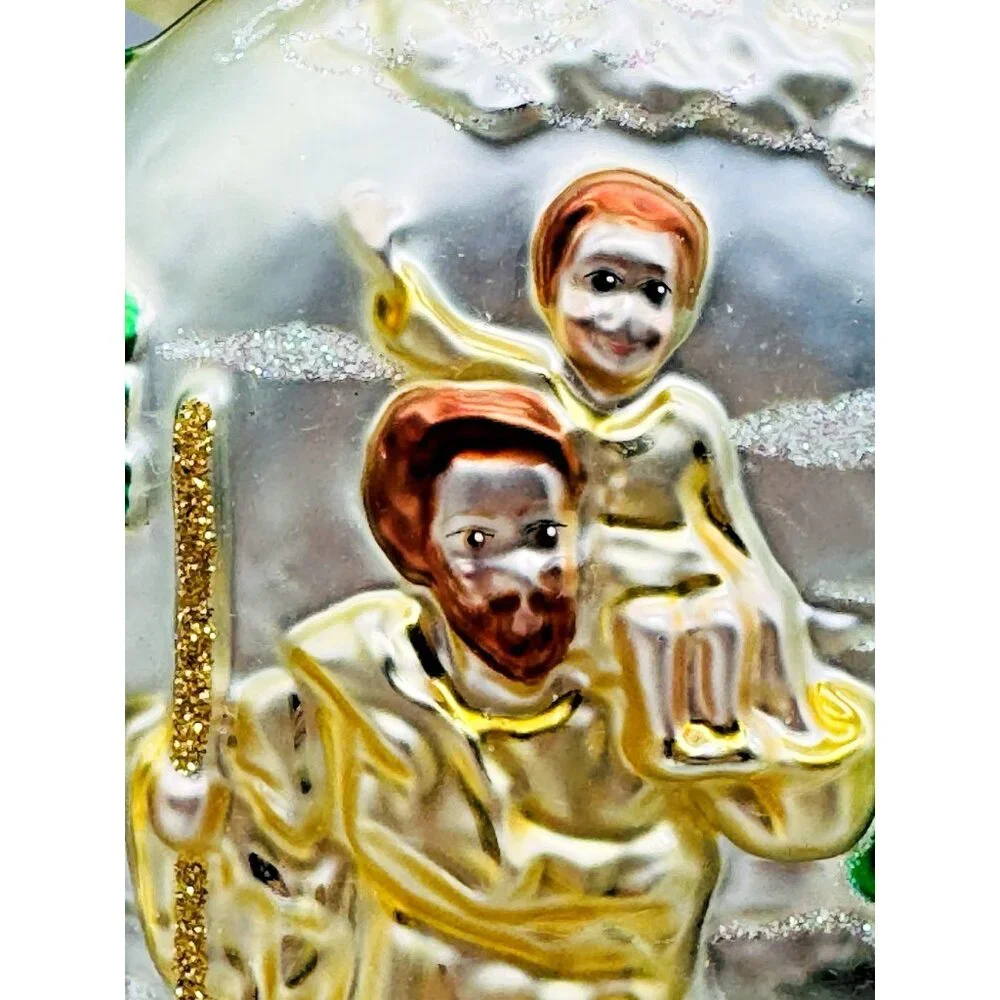 Patricia Breen Saint Christopher Patron of Travel Car 2 Piece Ornament Christmas